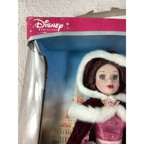 Disney Belle Porcelain Keepsake Doll Royal Holiday Ed Beauty & The Beast*NIB - Picture 3 of 7